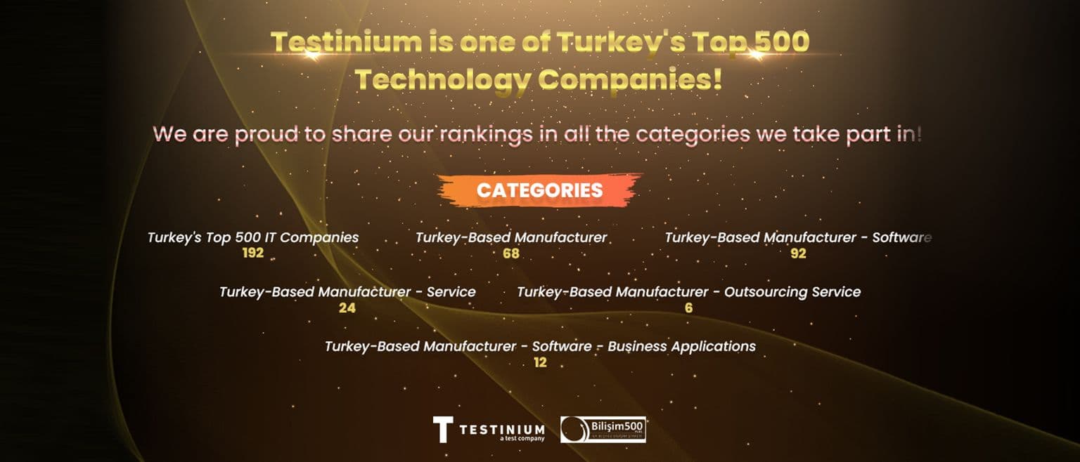 Testinium Is One Of Turkey’s Top 500 Technology Companies!
